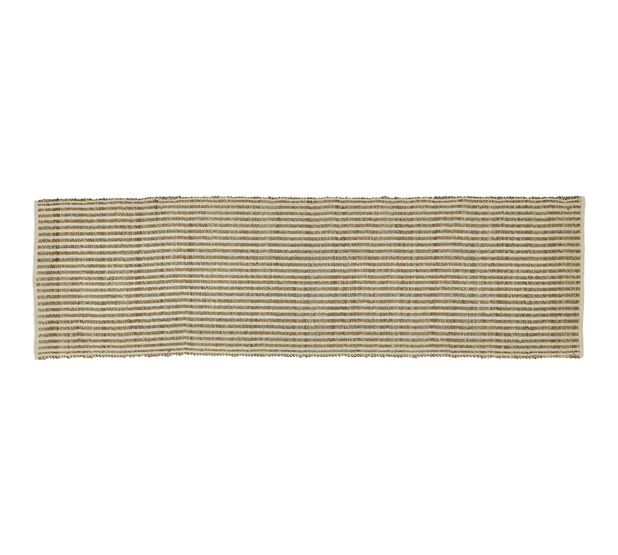 Seegrass Teppich, SAIGON, 70x250cm mit recycelter Baumwolle, weiß