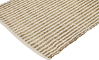 Seegrass Teppich, SAIGON, 70x250cm mit recycelter Baumwolle, weiß