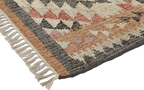 Jute Kelim, LULU, pink, orange, peach, 70x250cm