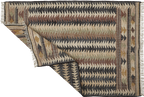 Jute Kelim, FIR, black, brown, beige, 70x250cm