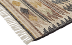 Jute Kelim, FIR, black, brown, beige, 70x250cm