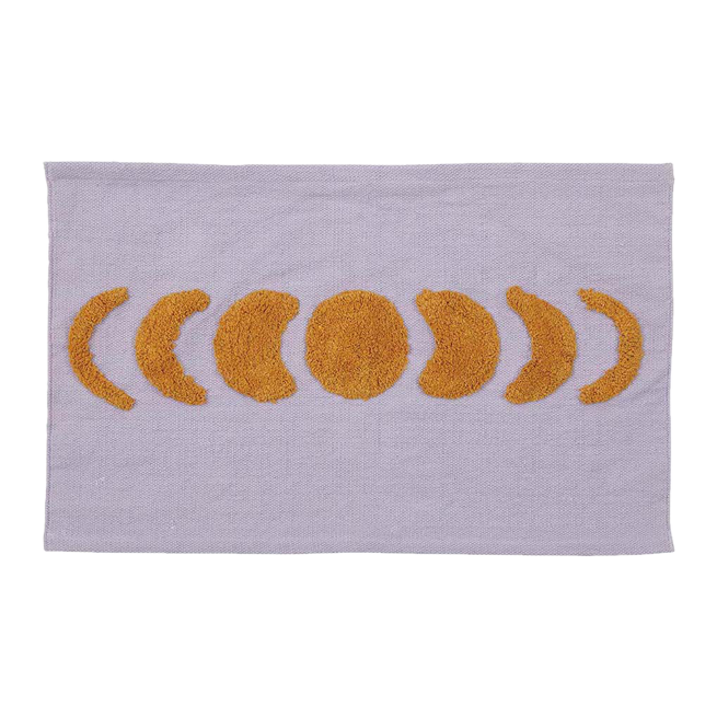 Badematte, LUNA, lila/orange, Baumwolle, 55x80cm