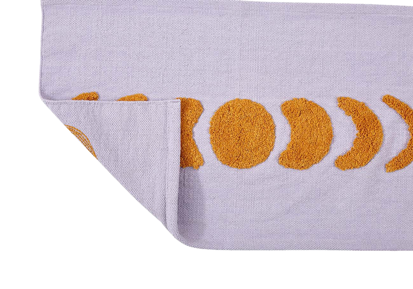 Badematte, LUNA, lila/orange, Baumwolle, 55x80cm