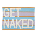 Badematte, NAKED, türkis/lila, Baumwolle, 55x80cm