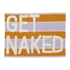 Badematte, NAKED, orange/lila, Baumwolle, 55x80cm