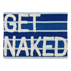 Badematte, NAKED, blau, Baumwolle, 55x80cm
