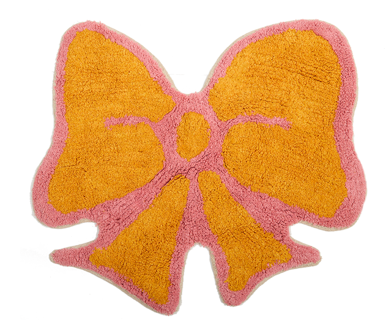 Teppich, BOW, pink/orange, Baumwolle, 55x64cm