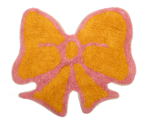Teppich, BOW, pink/orange, Baumwolle, 55x64cm