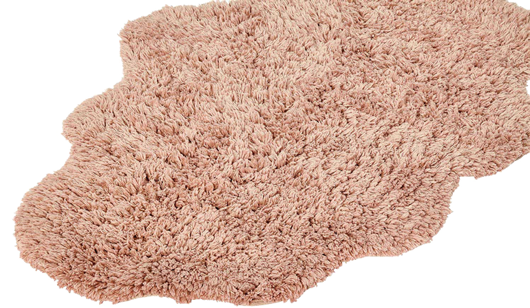 Teppich, CLOUD, hochflorig, mauve, Baumwolle, 110x72cm