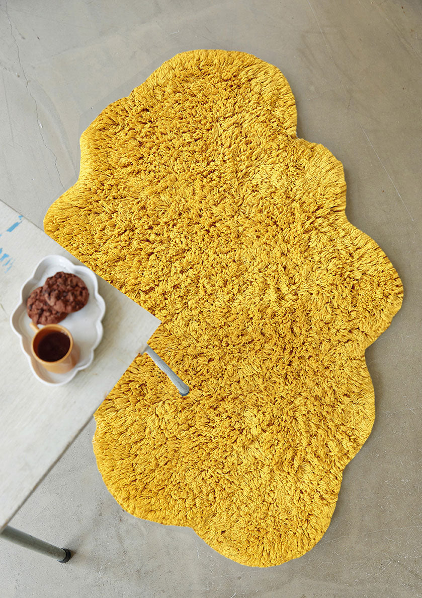 Teppich, CLOUD, hochflorig, turmeric, Baumwolle, 110x72cm