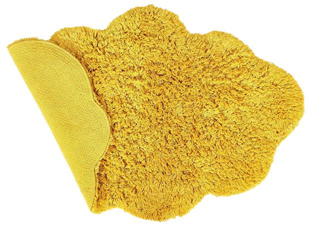 Teppich, CLOUD, hochflorig, turmeric, Baumwolle, 110x72cm