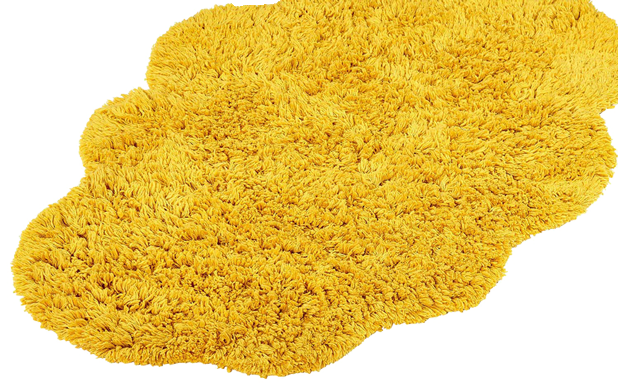Teppich, CLOUD, hochflorig, turmeric, Baumwolle, 110x72cm