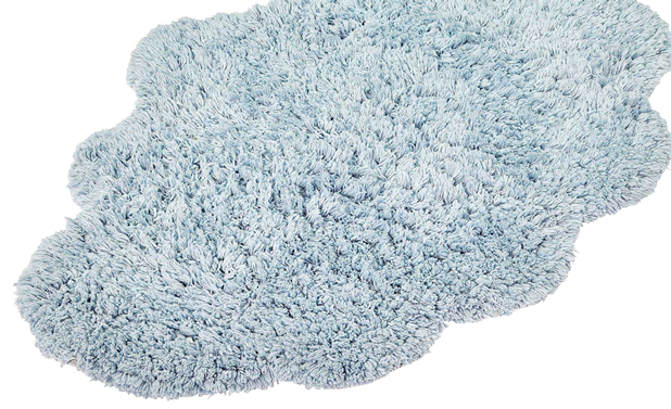 Teppich, CLOUD, hochflorig, ice, Baumwolle, 110x72cm