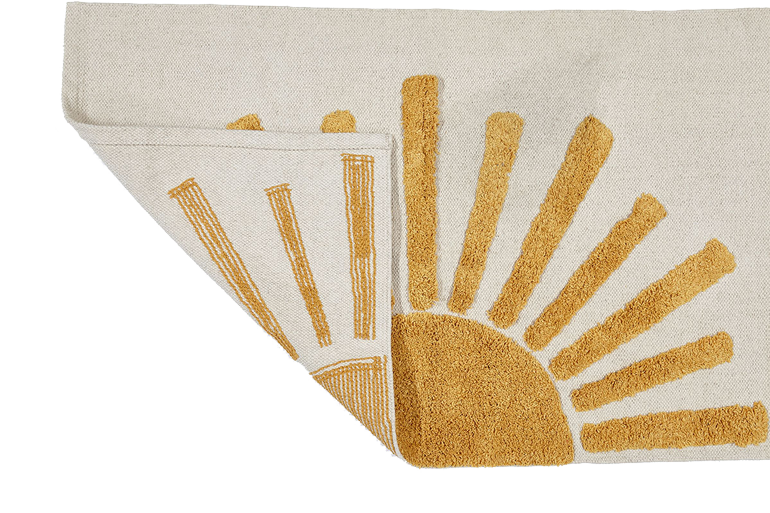 Teppich, SUN, hochflorig, HONEY/natur, Baumwolle, 60X90cm