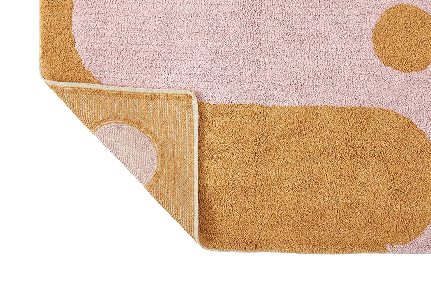 Teppich, YINYANG, rosa/orange, Baumwolle, 60x90cm