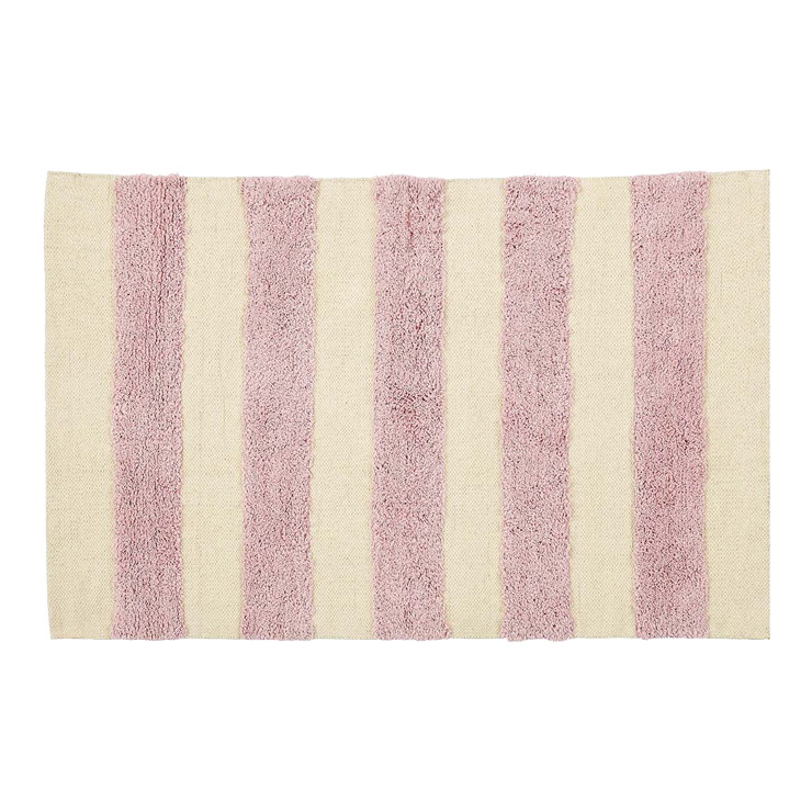 Teppich, SUGAR, rosa/naturweiß, Baumwolle, 60x90cm