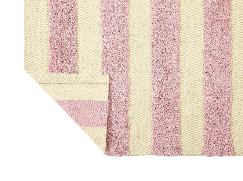 Teppich, SUGAR, rosa/naturweiß, Baumwolle, 60x90cm