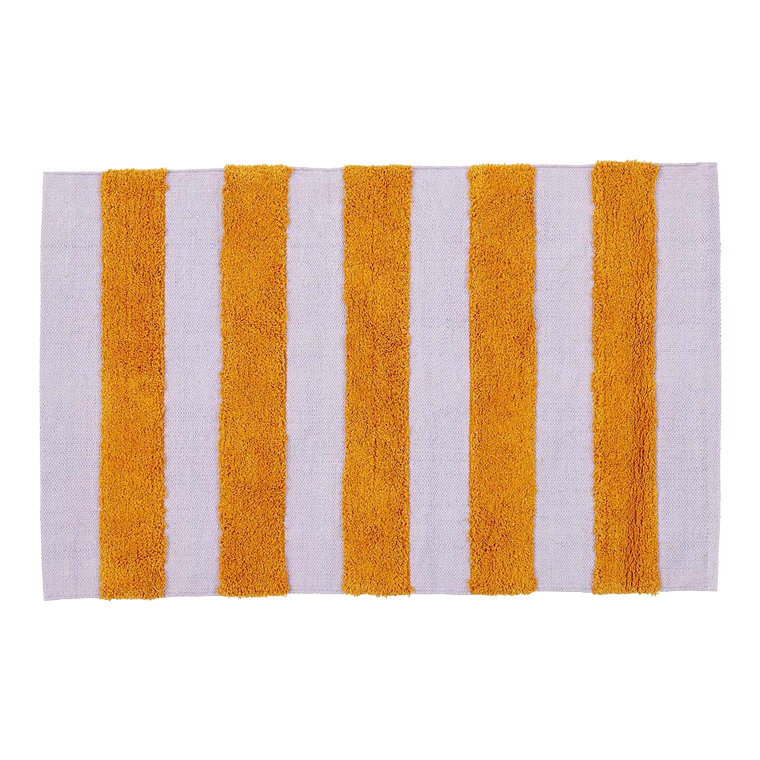 Teppich, SUGAR, lila/orange, Baumwolle, 60x90cm