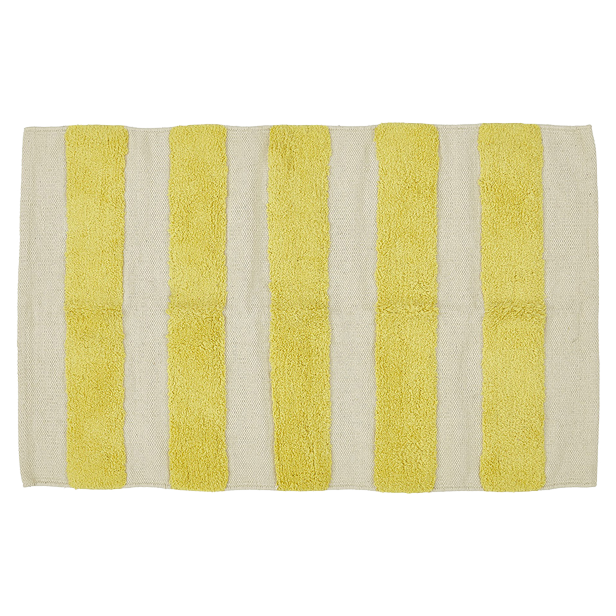 Teppich, SUGAR, gelb/naturweiß, Baumwolle, 60x90cm