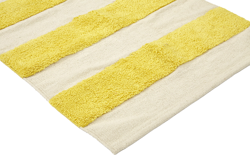 Teppich, SUGAR, gelb/naturweiß, Baumwolle, 60x90cm