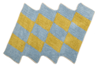 Teppich, SCALA, blau/limone, Baumwolle, 60x90cm