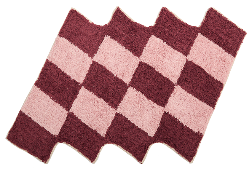 Teppich, SCALA, pink/braun, Baumwolle, 60x90cm