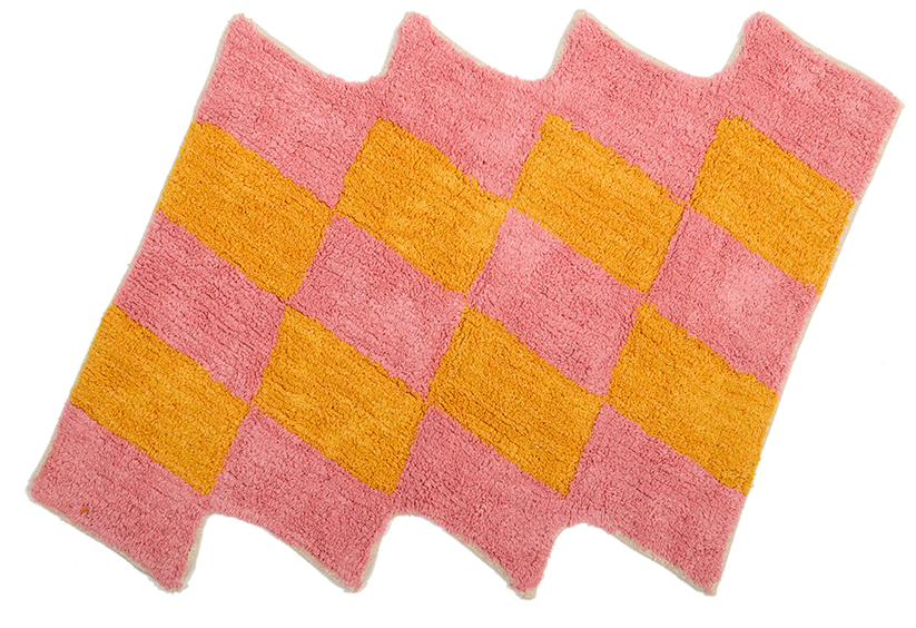 Teppich, SCALA, orange/pink, Baumwolle, 60x90cm