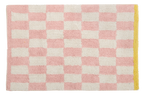 Teppich, LUCKY, natur/pink/gelb, Baumwolle, 60x90cm