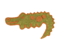 Teppich, CROC, grün/orange, Baumwolle, 60x100cm