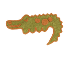 Teppich, CROC, grün/orange, Baumwolle, 60x100cm