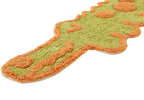 Teppich, CROC, grün/orange, Baumwolle, 60x100cm