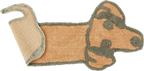 Teppich, DACHS, orange/green, Baumwolle, 50x120cm