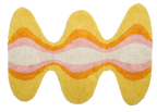 Teppich, GROOVY, natur/orange/gelb, Baumwolle, 70x110cm