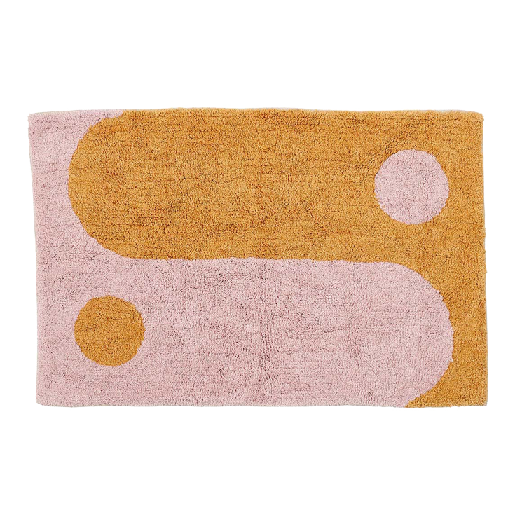 Teppich, YINYANG, rosa/orange, Baumwolle, 90x120cm