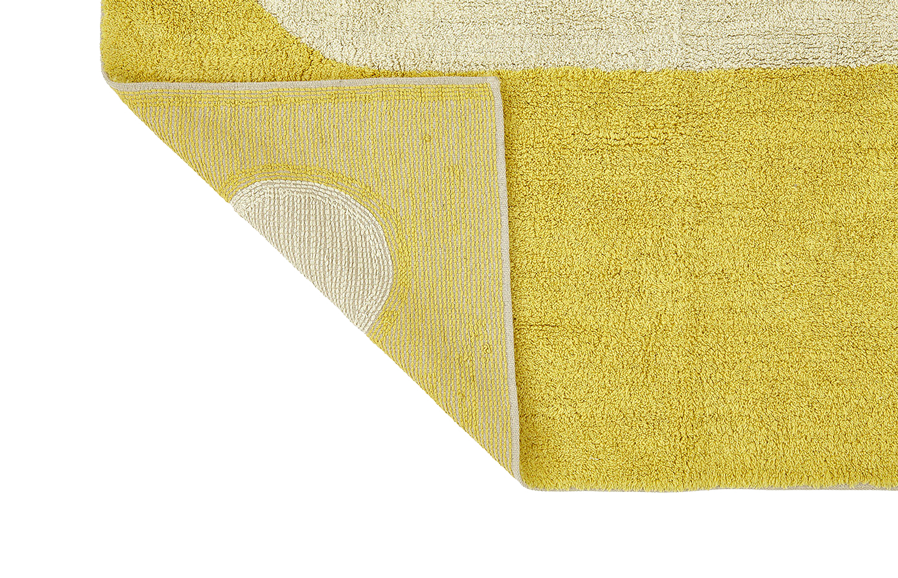 Teppich, YINYANG, gelb/naturweiß, Baumwolle, 90x120cm*SALE