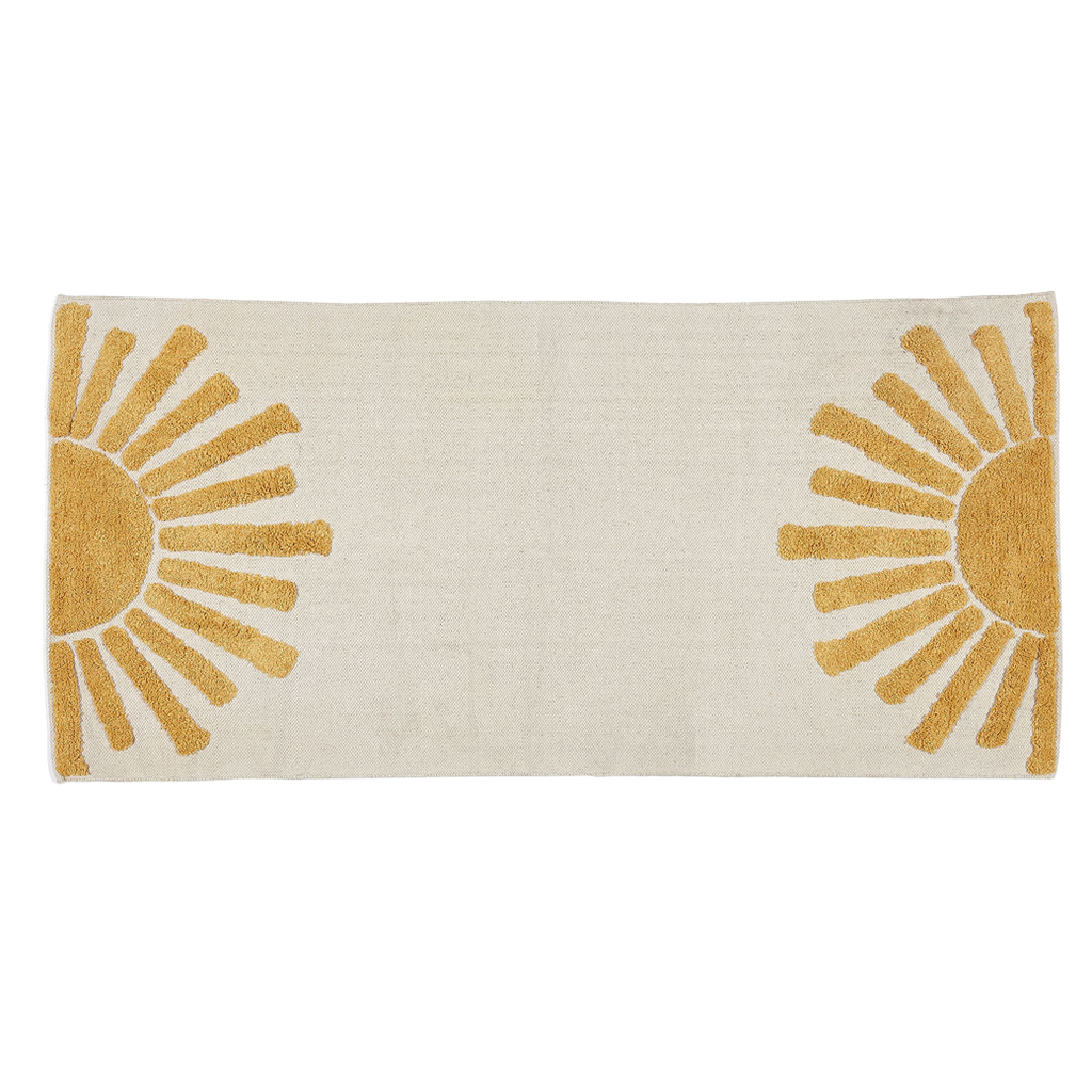 Teppich, SUN, hochflorig, Baumwolle, HONEY/natur, 70x140cm