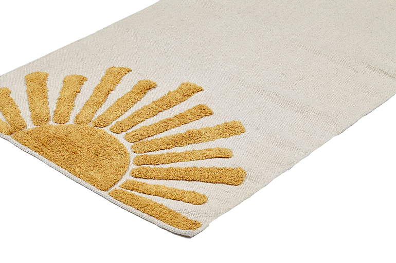 Teppich, SUN, hochflorig, Baumwolle, HONEY/natur, 70x140cm