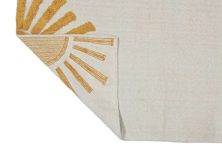 Teppich, SUN, hochflorig, Baumwolle, HONEY/natur, 70x140cm