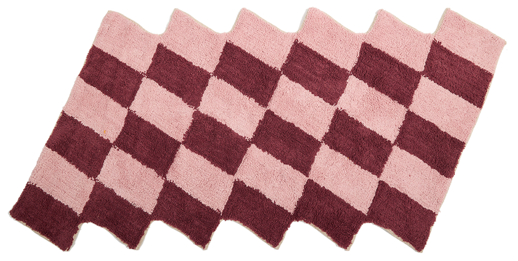 Teppich, SCALA, pink/braun, Baumwolle, 70x140cm