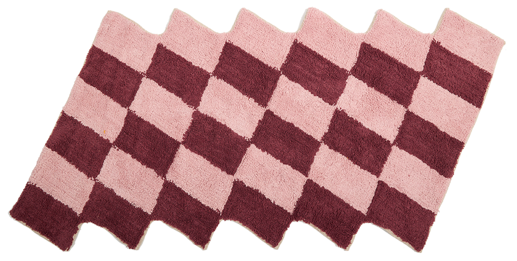Teppich, SCALA, pink/braun, Baumwolle, 70x140cm