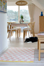 Teppich, LUCKY, natur/pink/gelb, Baumwolle, 70x140cm