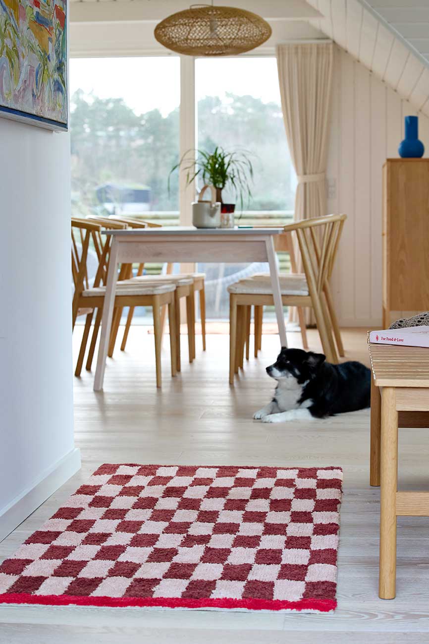 Teppich, LUCKY, pink/braun, Baumwolle, 70x140cm