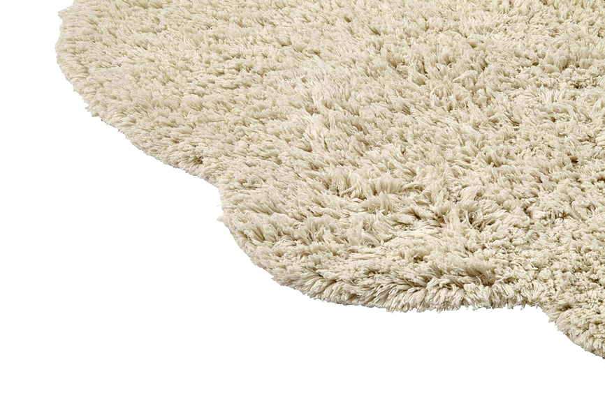 Teppich, CLOUD, hochflorig, Baumwolle, naturweiß, 140x200cm