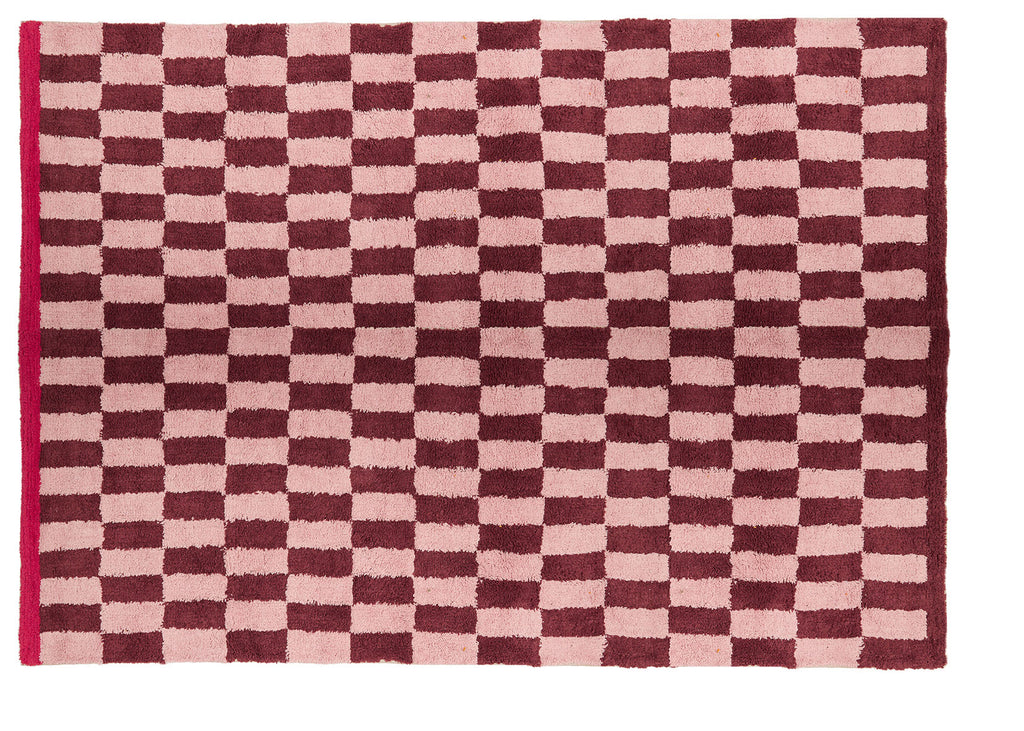 Teppich, LUCKY, pink/braun, Baumwolle, 140x200cm
