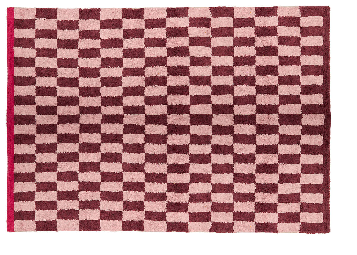 Teppich, LUCKY, pink/braun, Baumwolle, 140x200cm