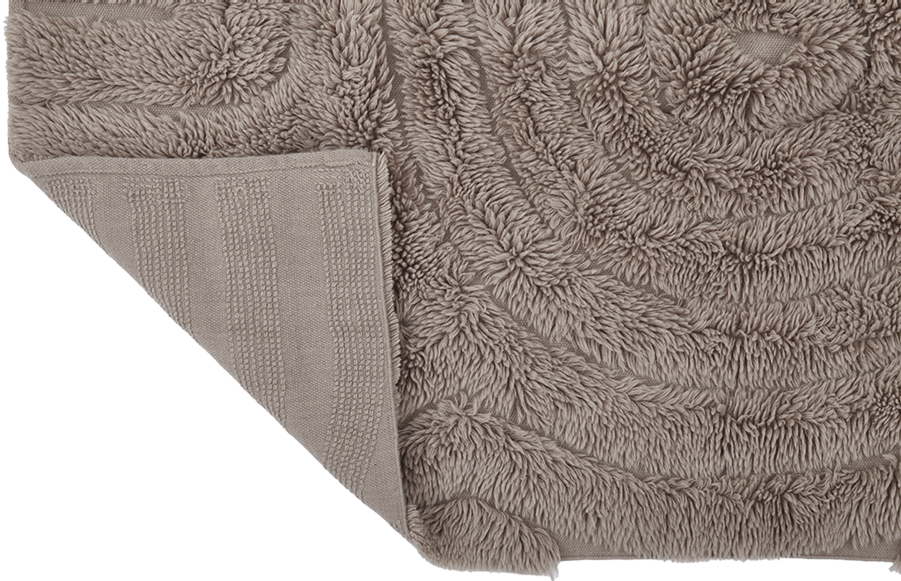 Wollteppich hochflorig, SWIRL, grau, 70x140cm