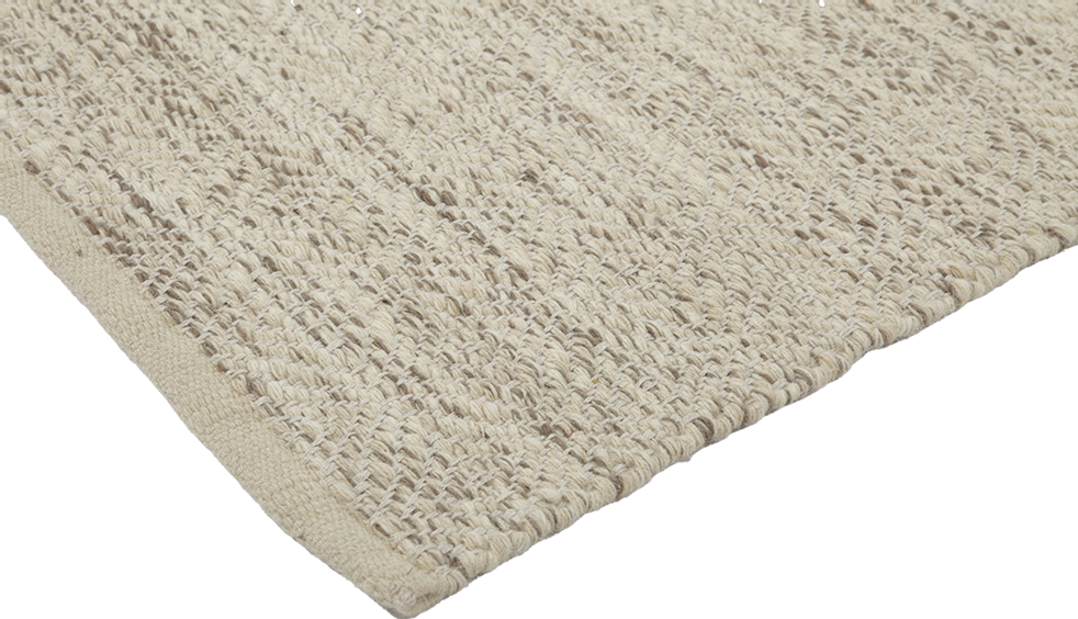 Teppichläufer aus Wolle/Baumwolle, BRAGI, creme/beige, 70x140cm