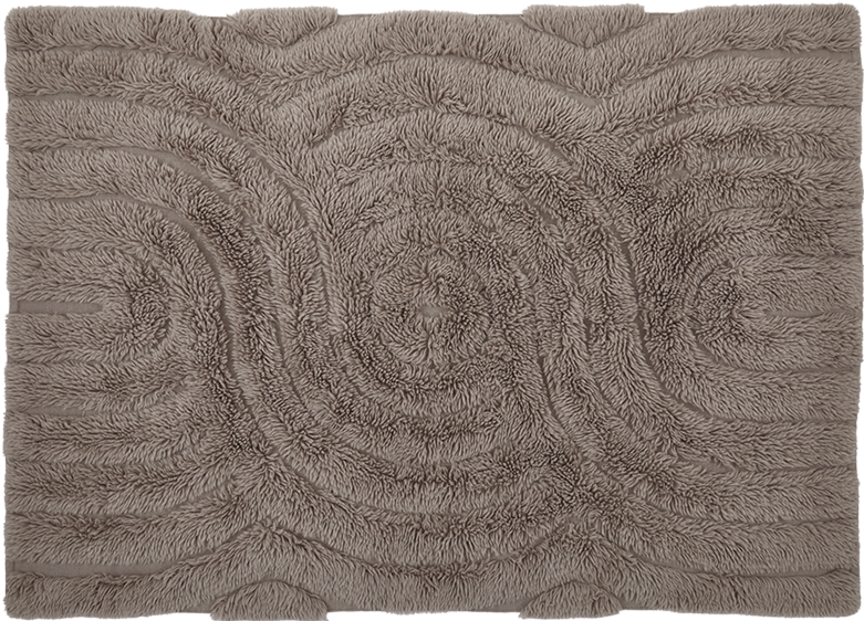 Wollteppich hochflorig, SWIRL, grau, 140x200cm