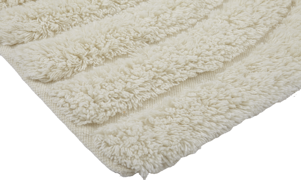 Wollteppich hochflorig, SWIRL, offwhite, 140x200cm