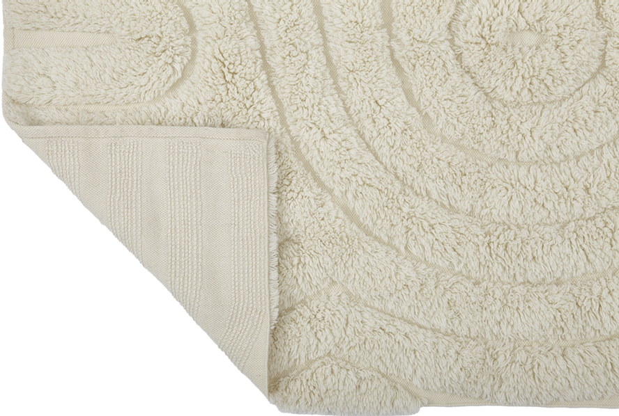 Wollteppich hochflorig, SWIRL, offwhite, 140x200cm